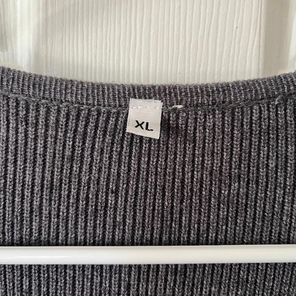 Women's, Open Front Knit Tunic Vest, Gray, Extra Large (XL) - Picture 4 of 5